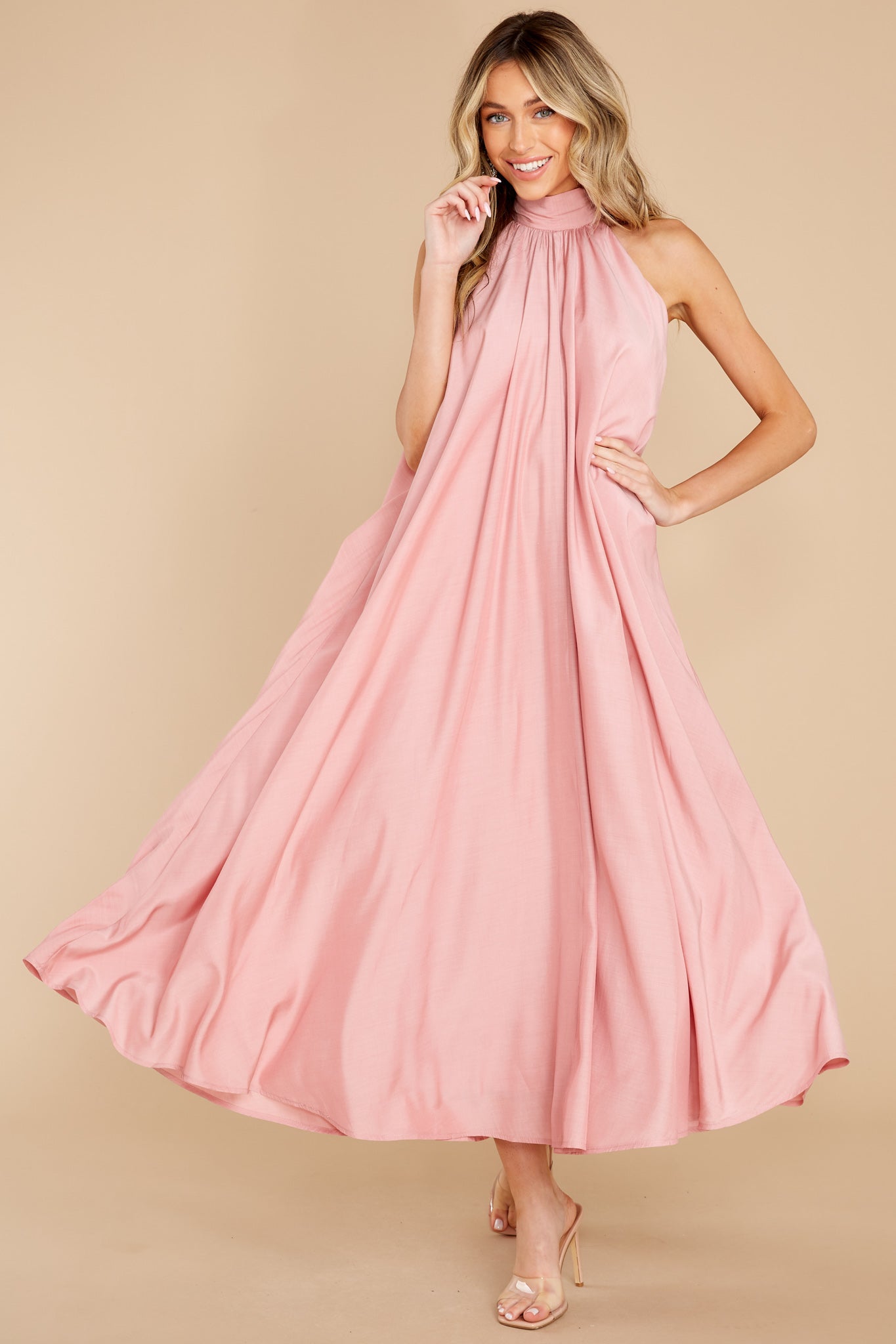 Worth Every Penny Rose Pink Maxi Dress