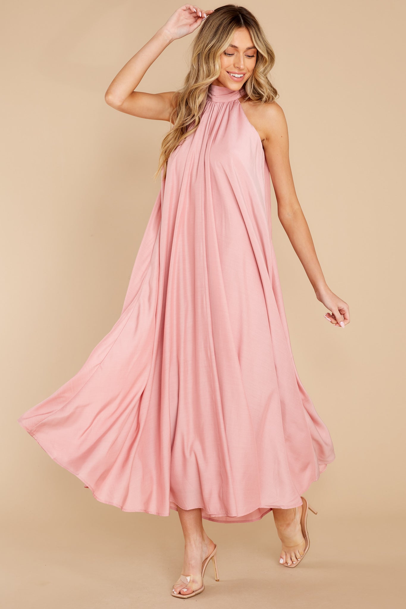 Worth Every Penny Rose Pink Maxi Dress