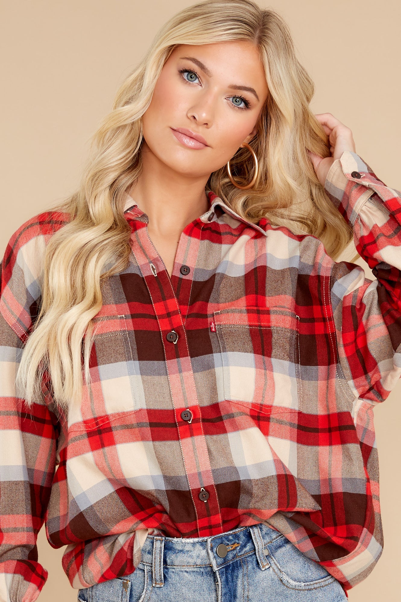 Remi Rosie Plaid Chicory Utility Shirt