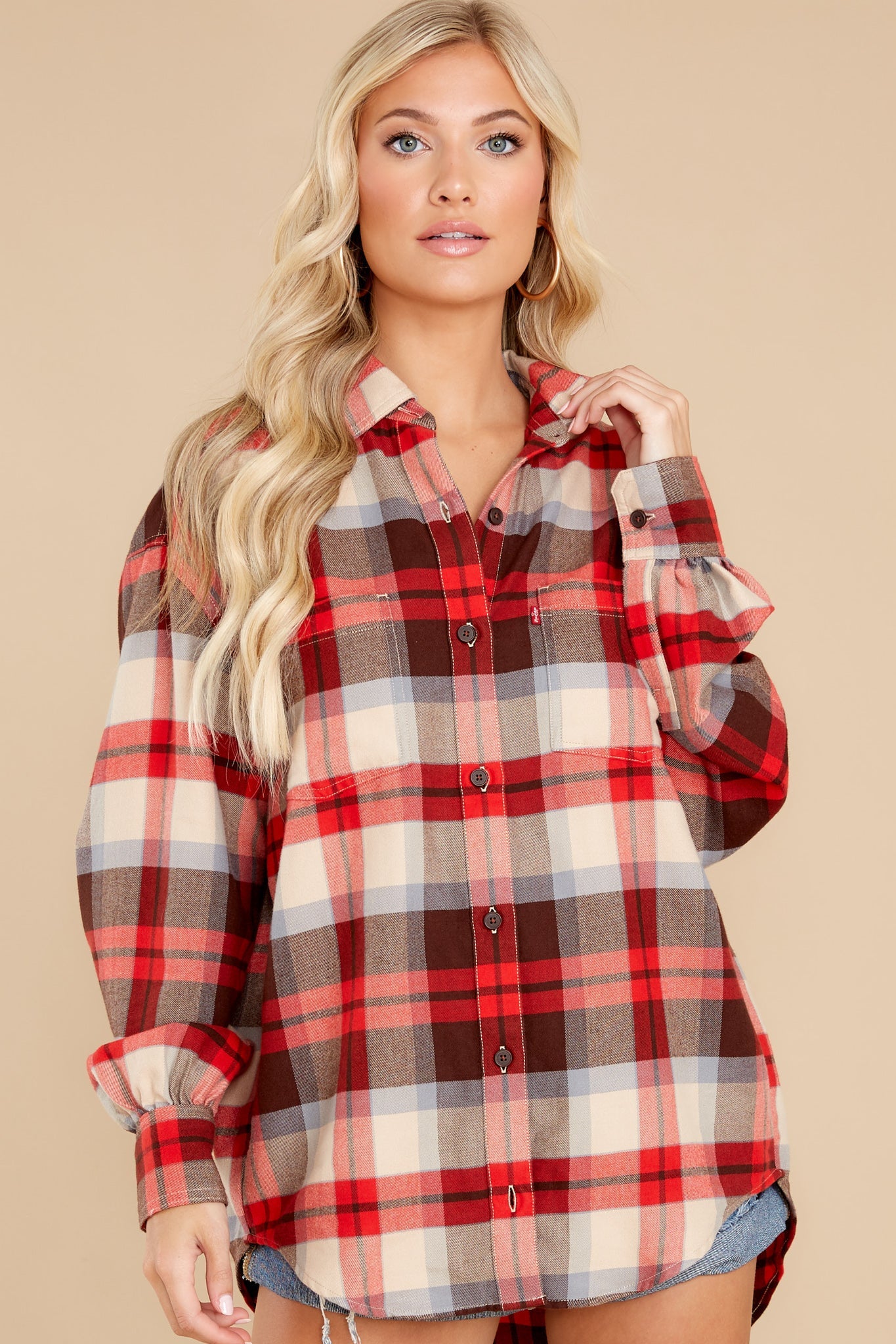 Remi Rosie Plaid Chicory Utility Shirt