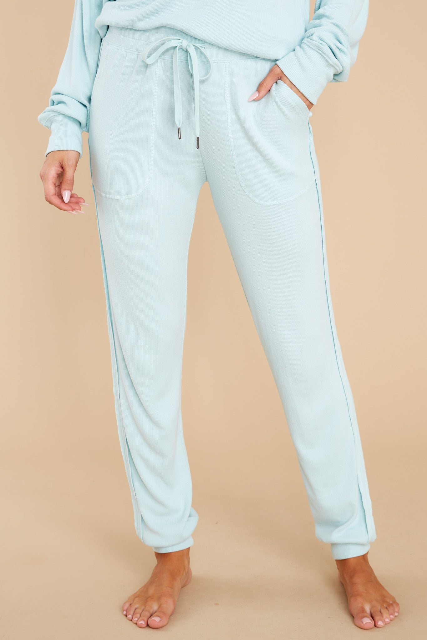 Pastel Dreams Seafoam Banded Pants