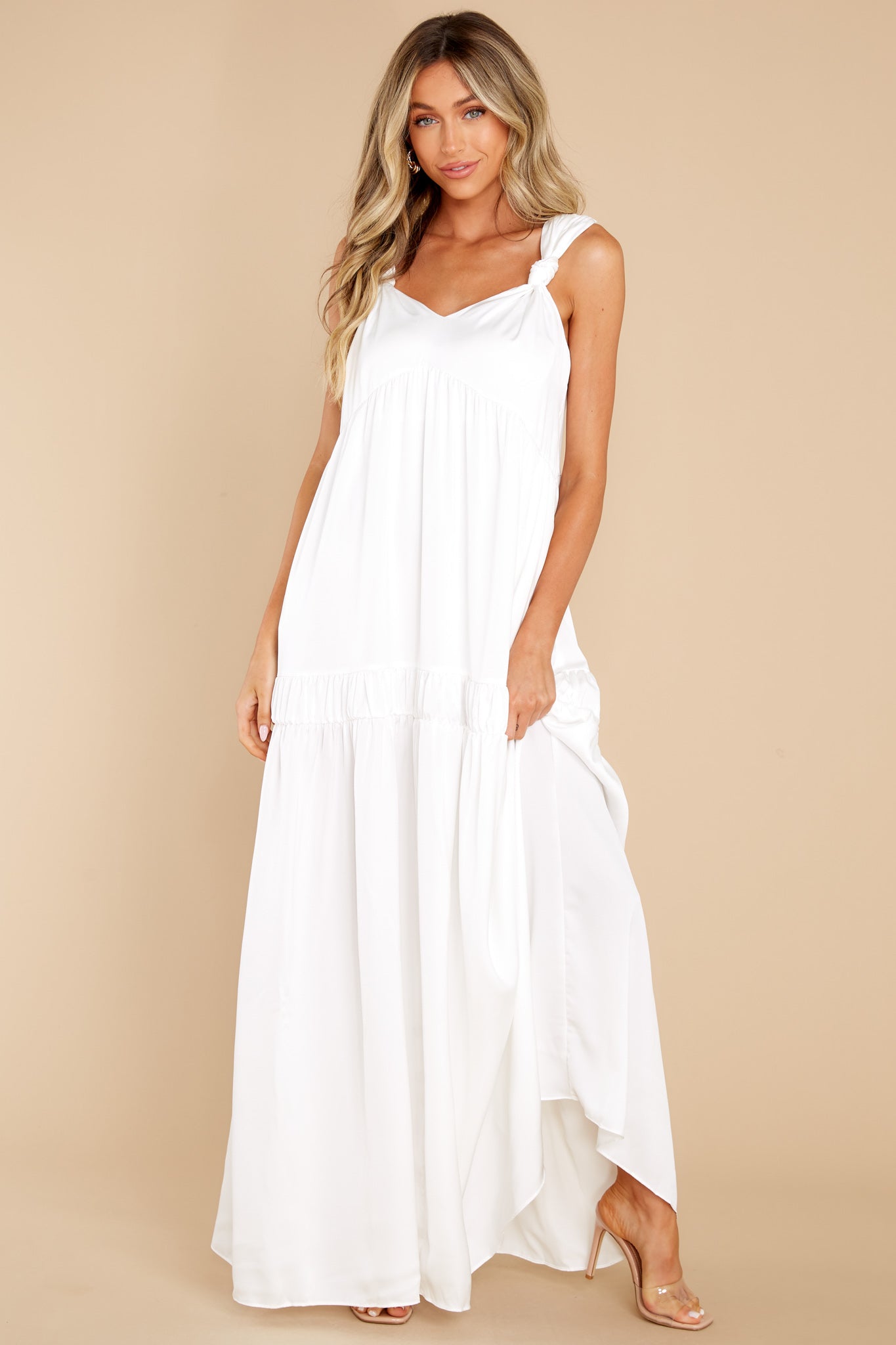 The Way She Moves Ivory Maxi Dress