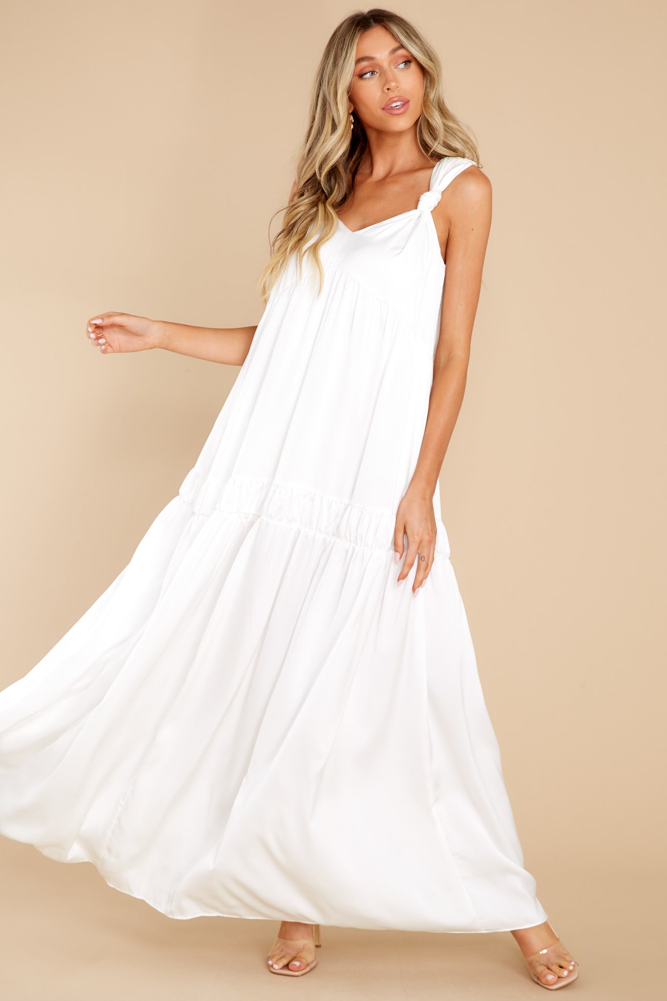 The Way She Moves Ivory Maxi Dress