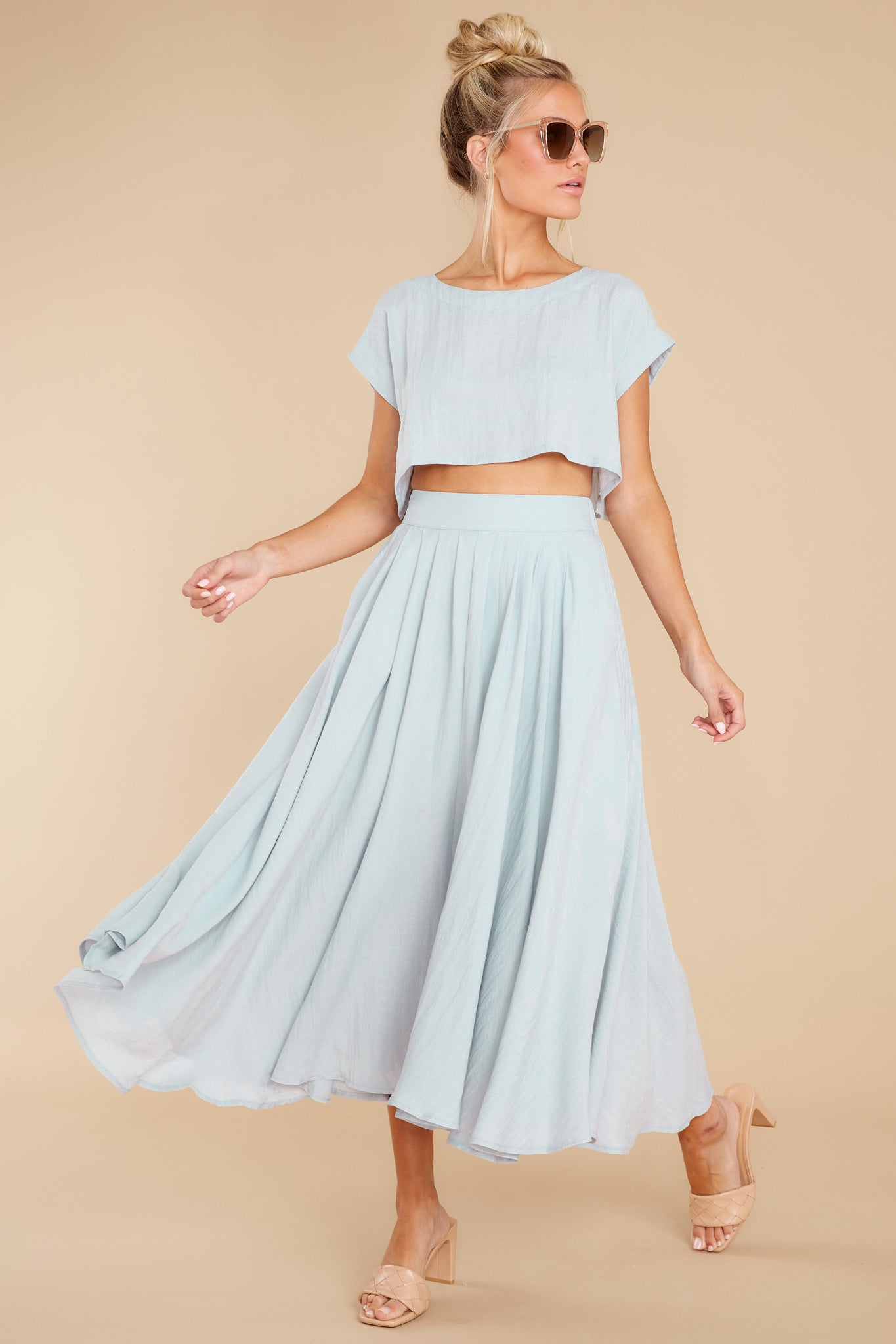 Sweet Memory Of Us Light Blue Two Piece Set