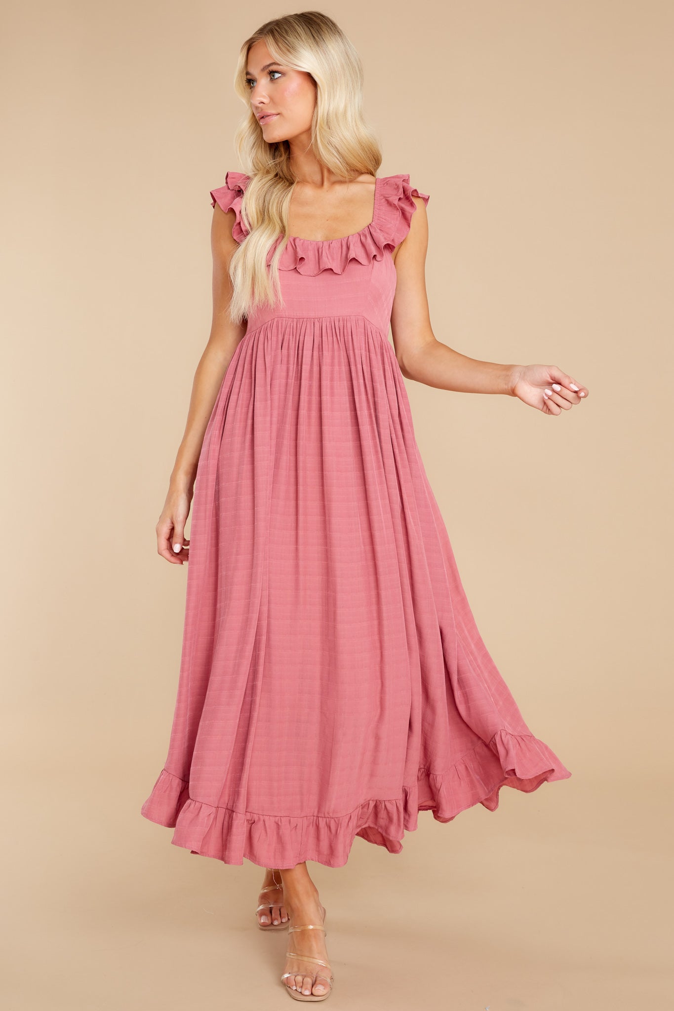 Your Dream Girl Rose Pink Midi Dress