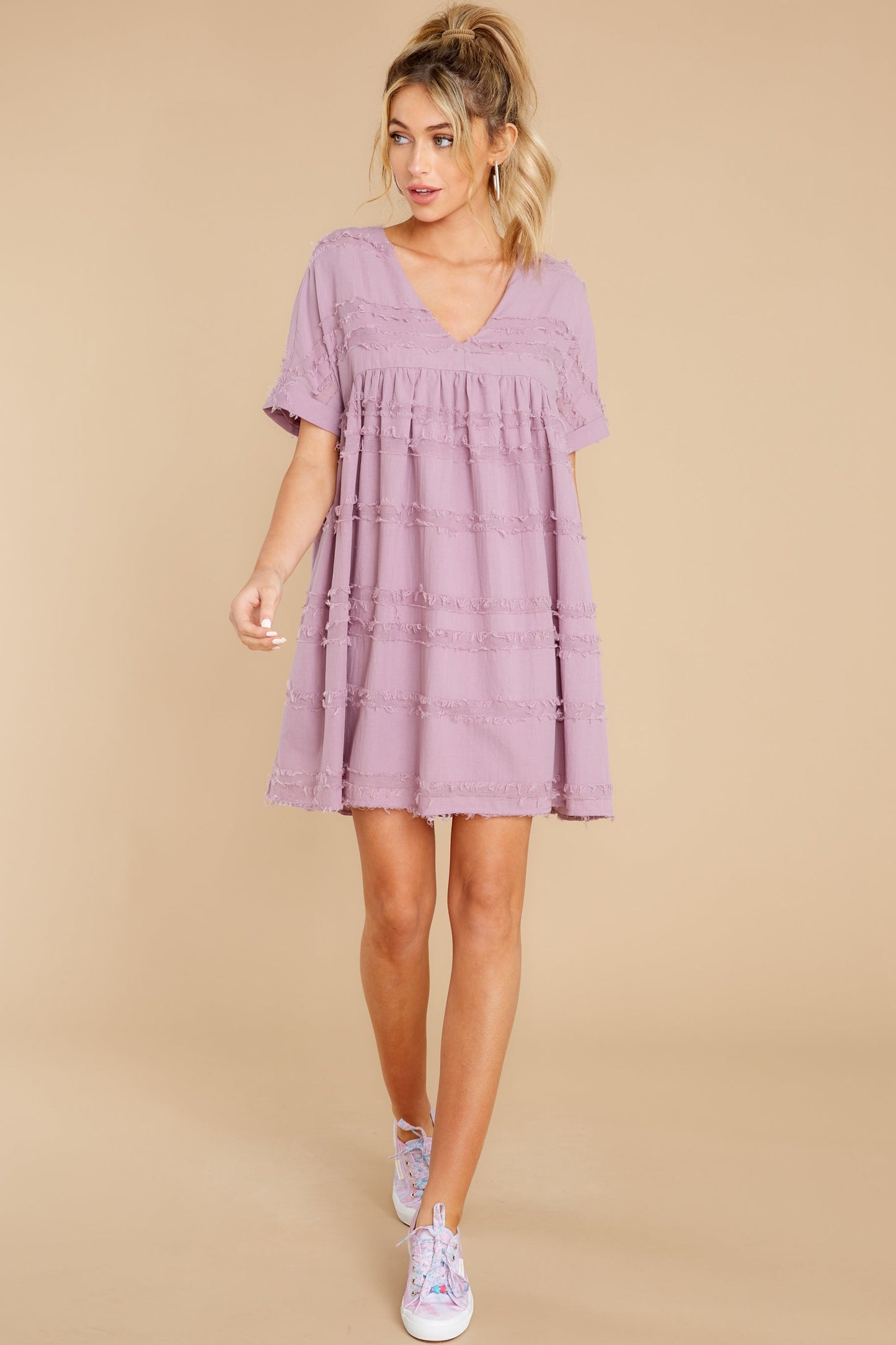 Fond Memories Mauve Purple Dress