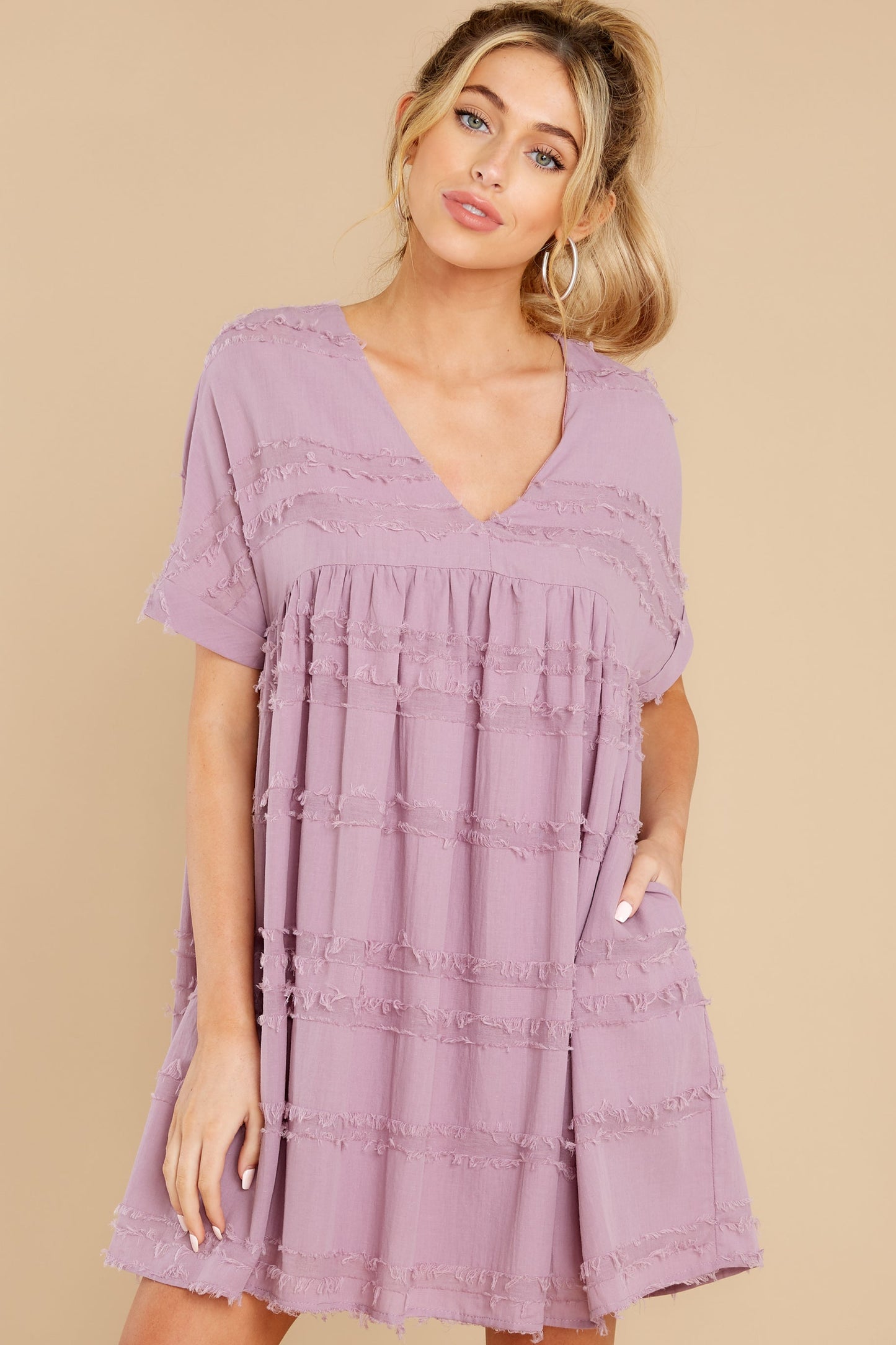 Fond Memories Mauve Purple Dress