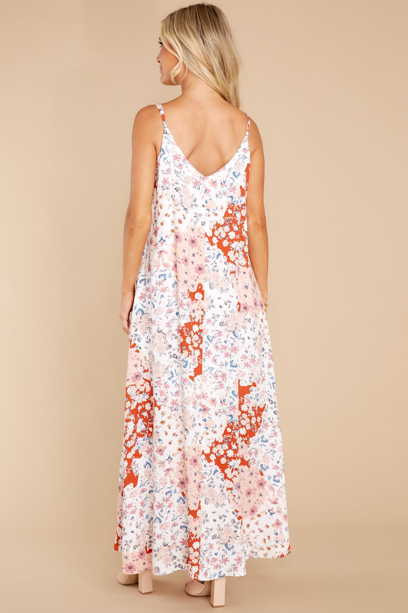 Pursue Your Passion Ivory Multi Floral Print Maxi Dress