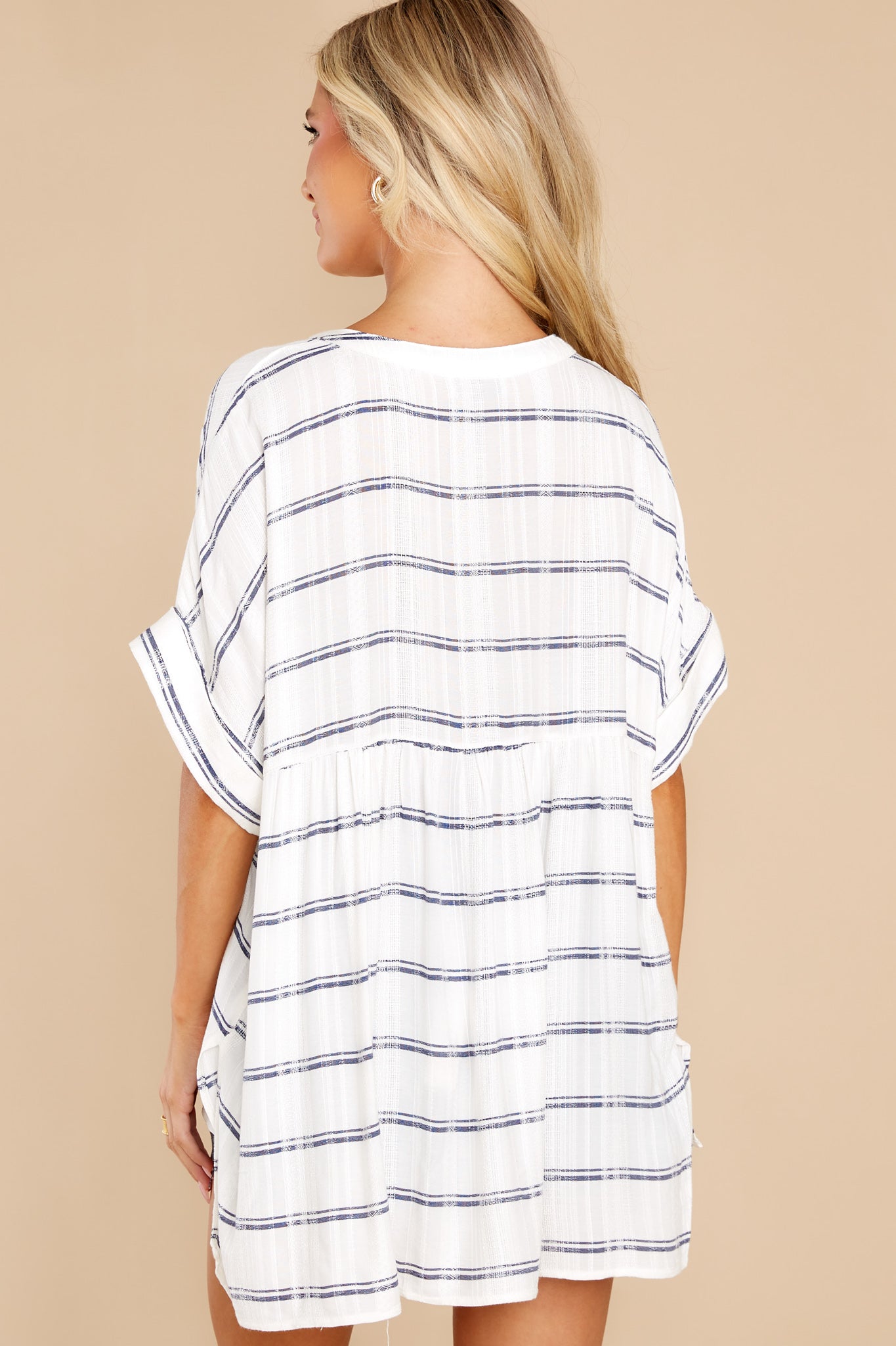 Forever On My Mind White Stripe Top