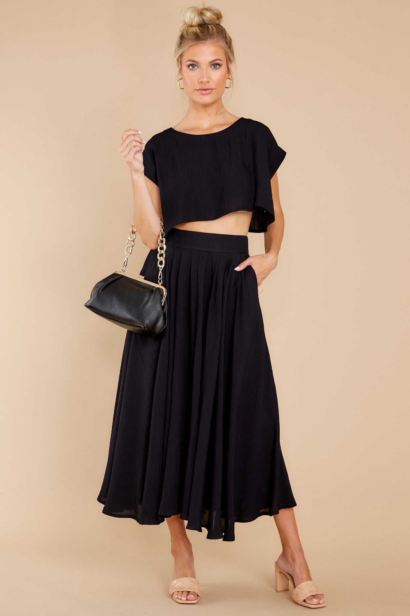 Sweet Memory Of Us Black Two Piece Set