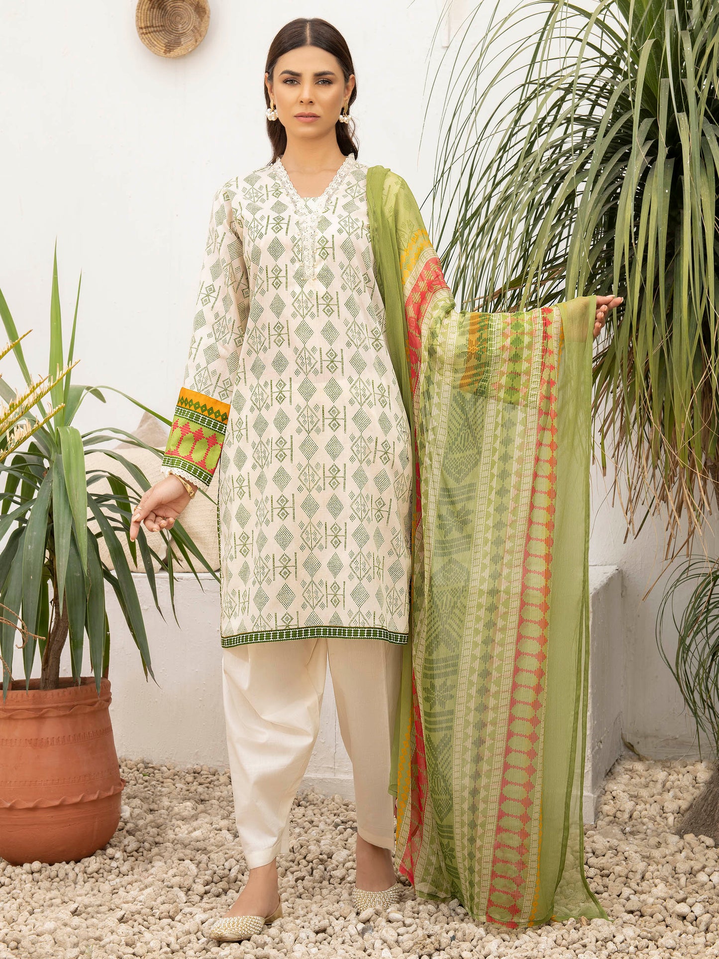 Texture Lawn 2 Piece Suit