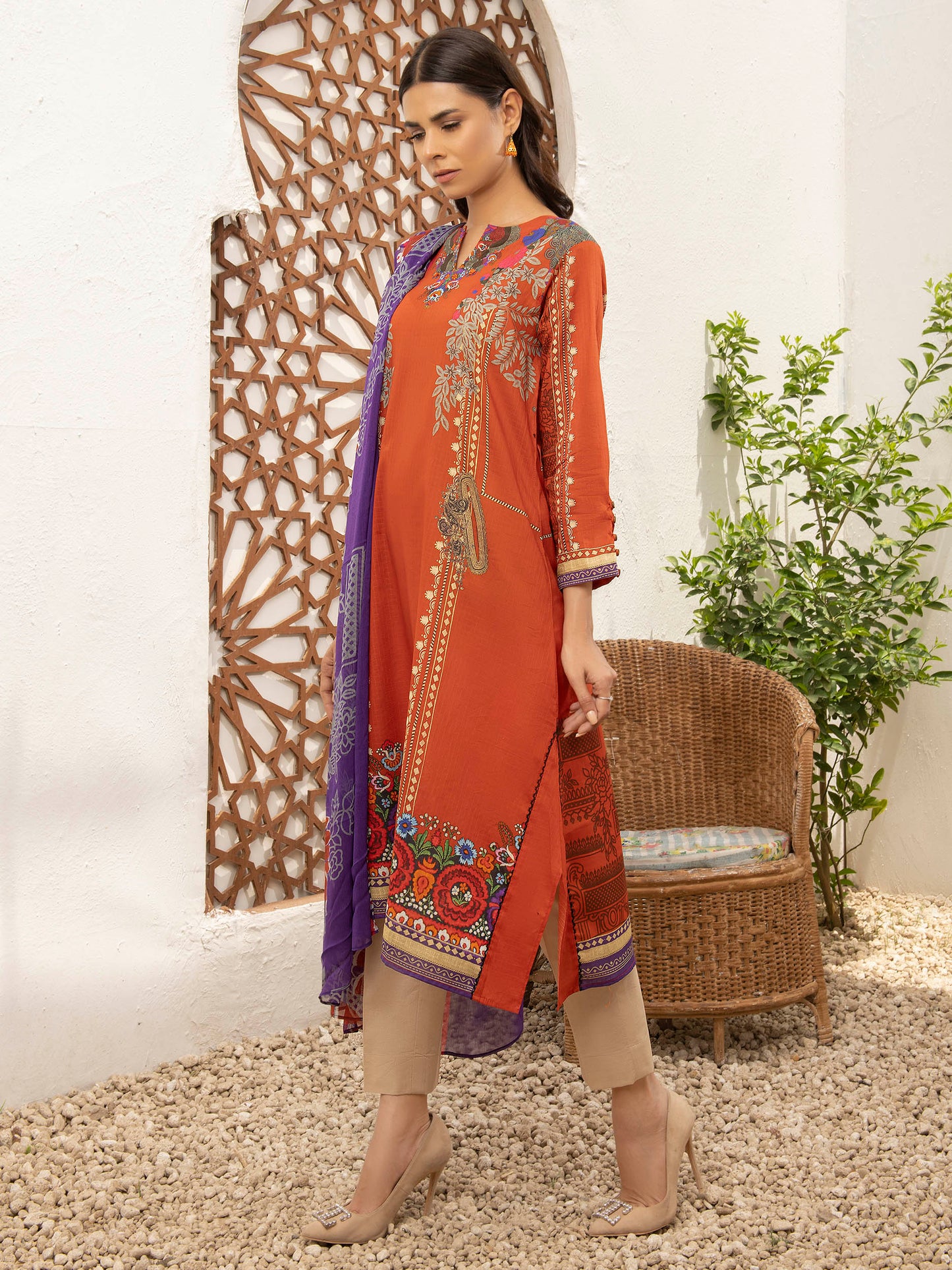 2 Piece Printed Lawn Suit