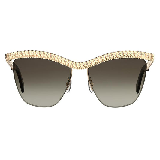 Moschino Cat Eye Women's Sunglasses, Gold Havana/Brown Gradient