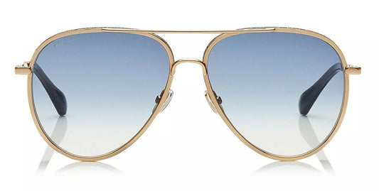 Jimmy Choo Triny Gold Blue Shaded Pilot Sunglasses