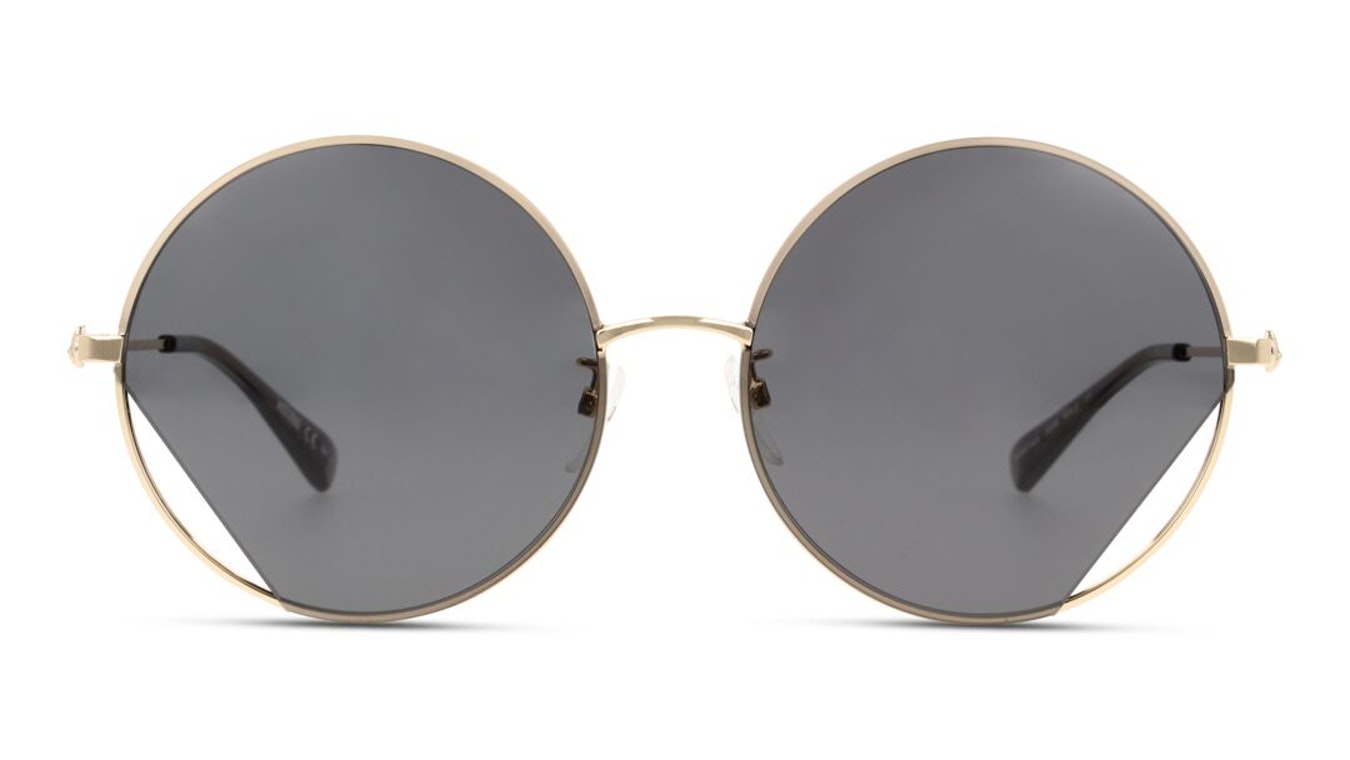 Moschino Round Gold and Grey Sunglasses