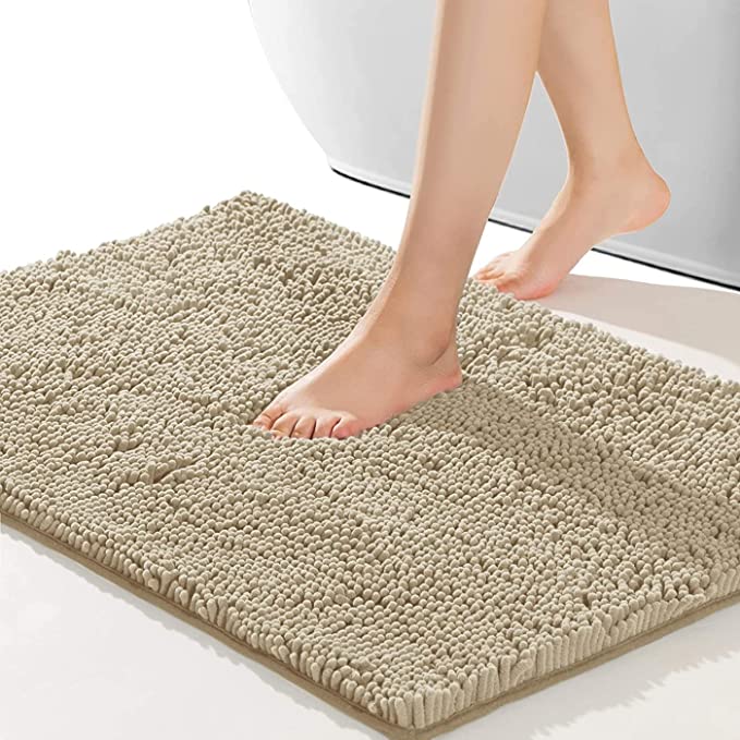 SONORO KATE Bathroom Rug,Non-Slip Bath Mat,Soft Cozy Shaggy for Bathroom,Easier to Dry ,Water Absorbent Rain Showers and Under The Sink
