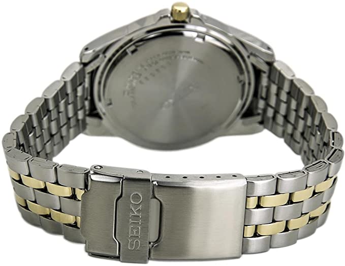 Seiko 41mm Silver and Gold Men's Stainless Steel Watch