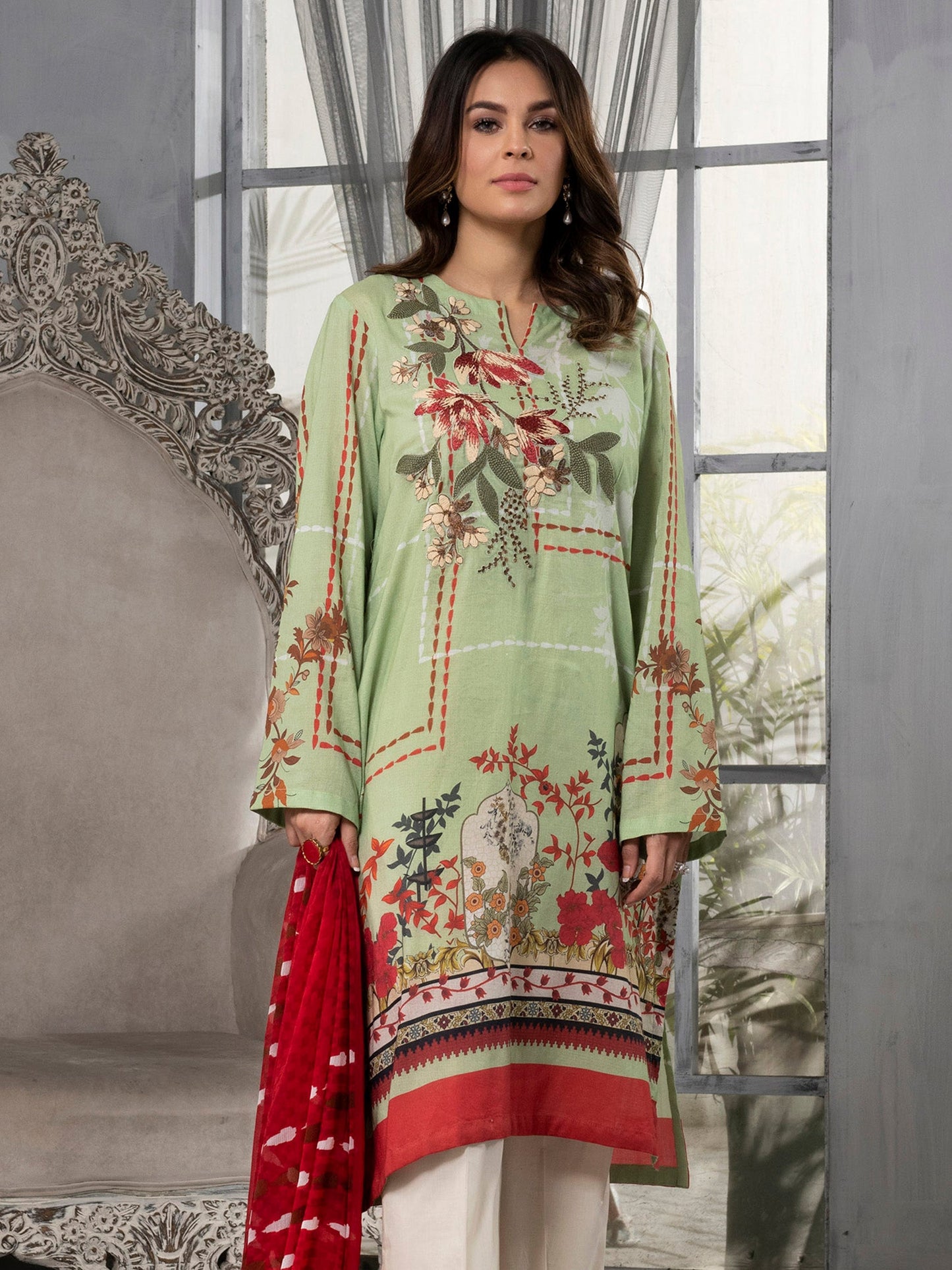 2 Piece Embroidered Lawn Suit