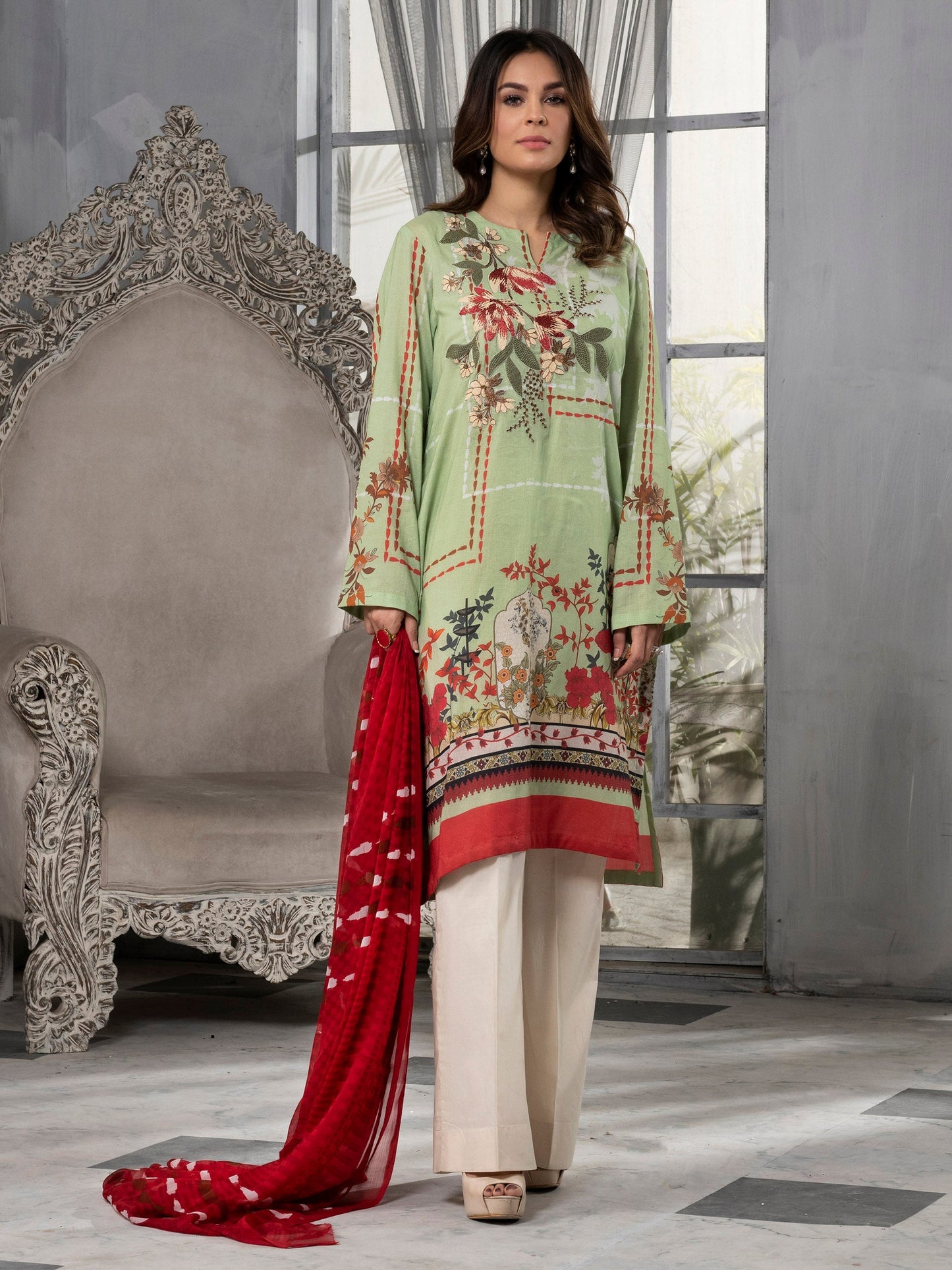 2 Piece Embroidered Lawn Suit