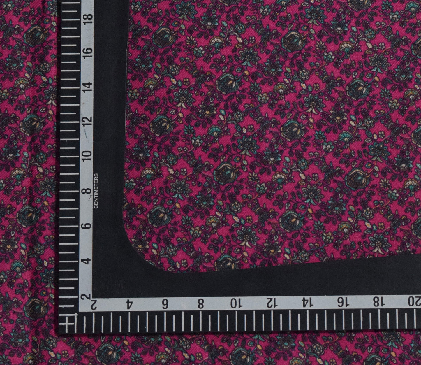 Small Floral Pattern Digital Printed Pure Pashmina Fabric Available in Blue, Maroon, Wine and Green