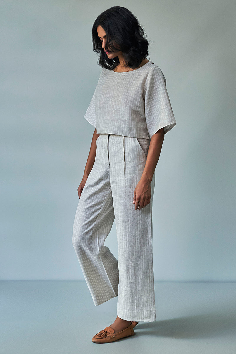 Light Doeskin Woven Linen Co-ord Set