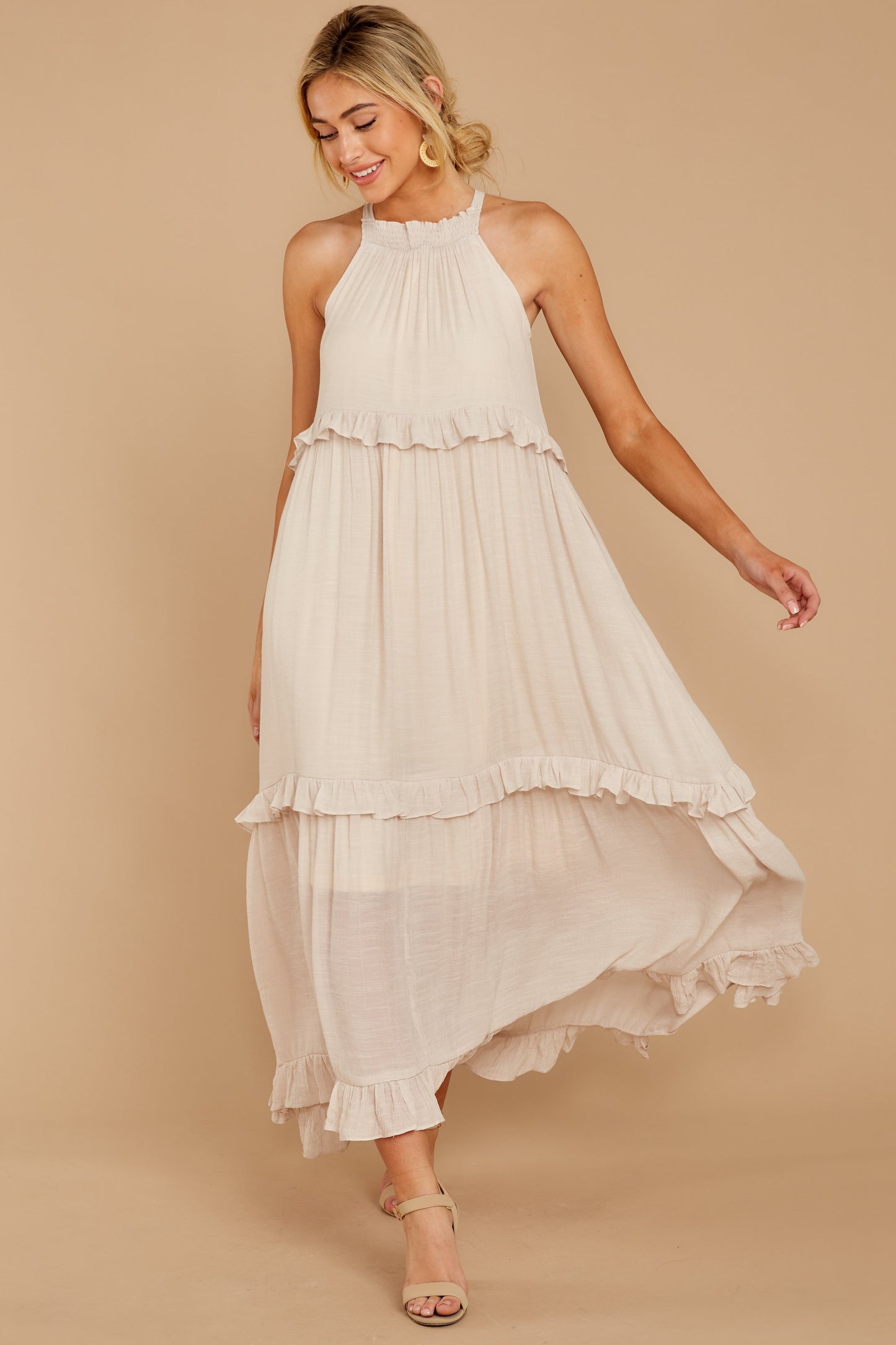 Inspire Chic Sand Maxi Dress