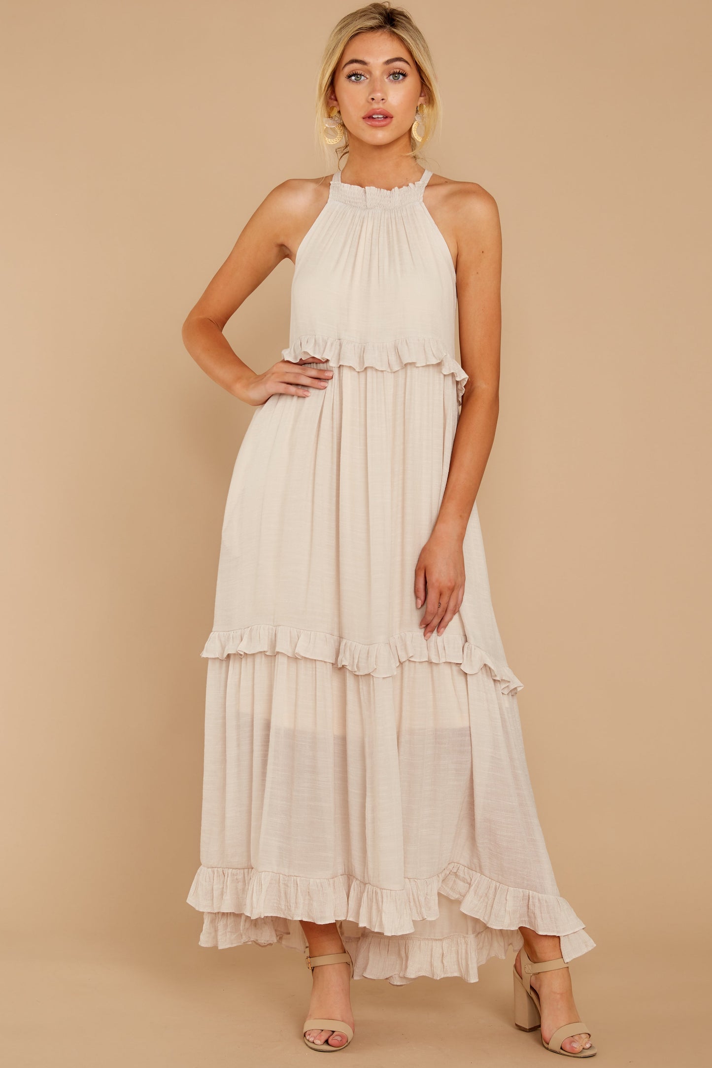 Inspire Chic Sand Maxi Dress