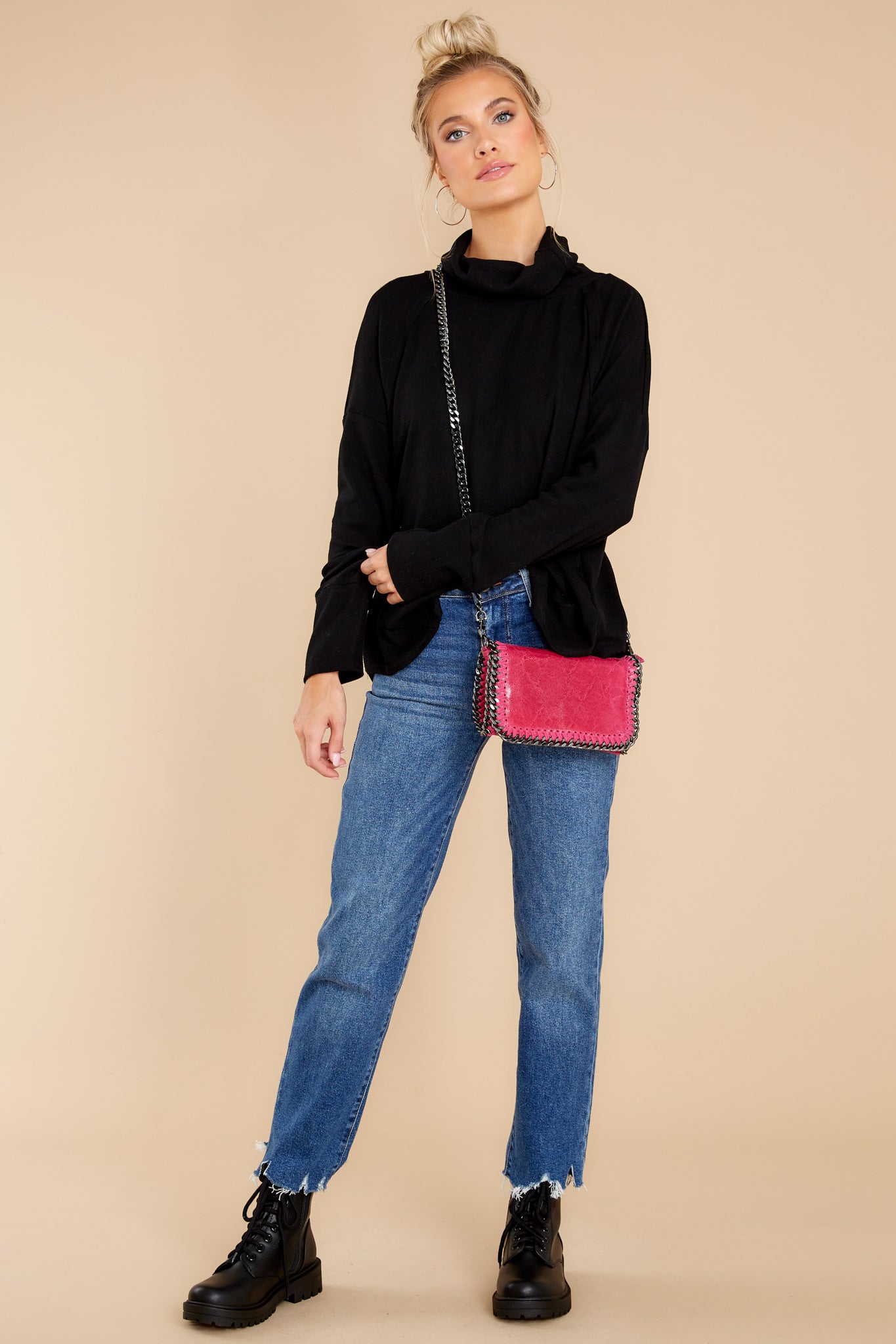 Always Stunning Black Turtleneck Sweater