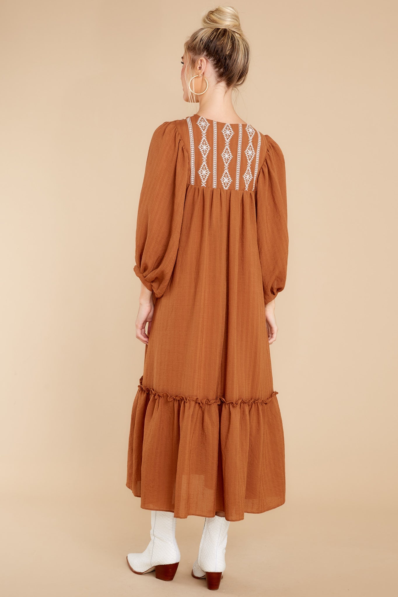 Beautiful Belle Cinnamon Midi Dress