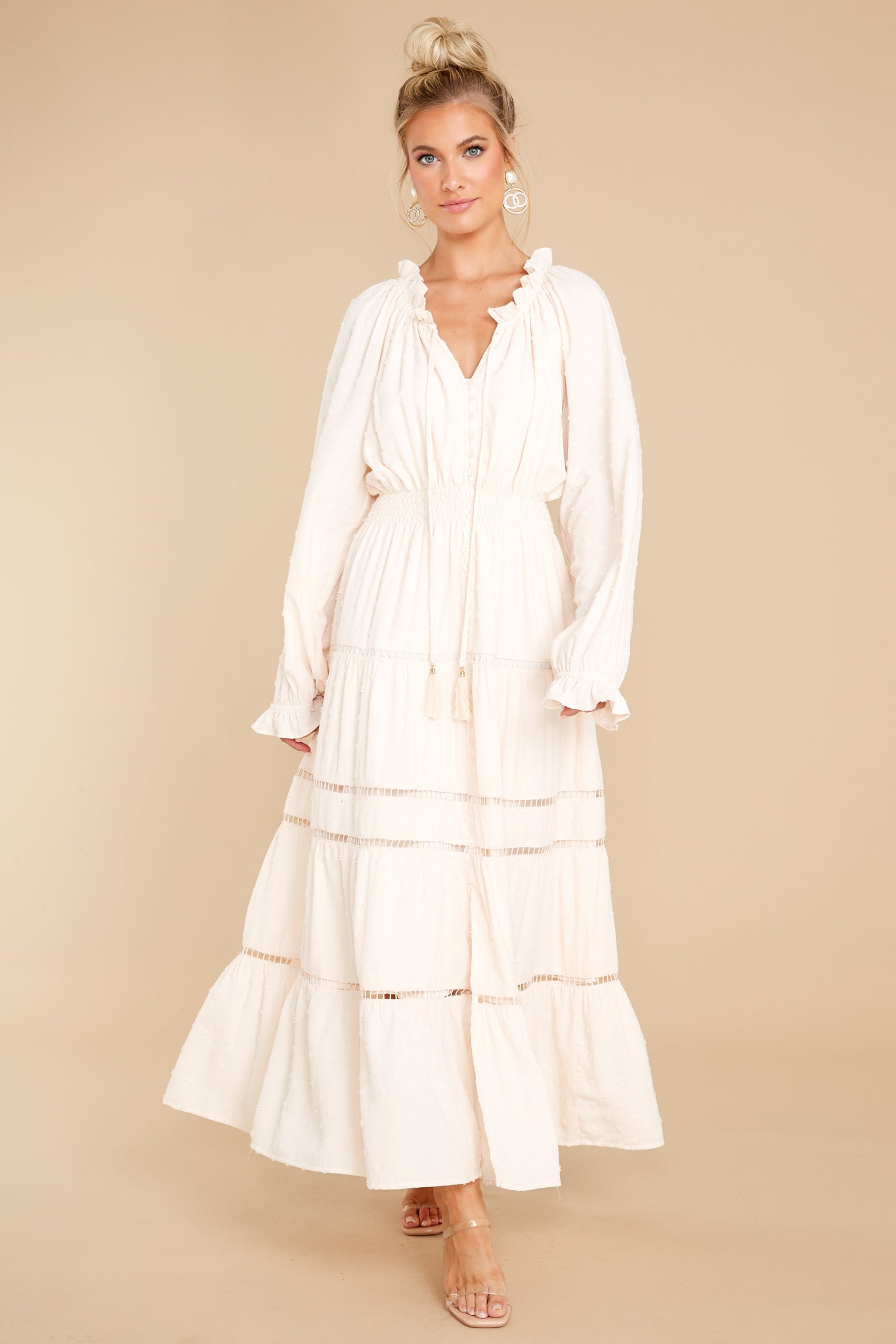 Melodic Memories Ivory Maxi Dress