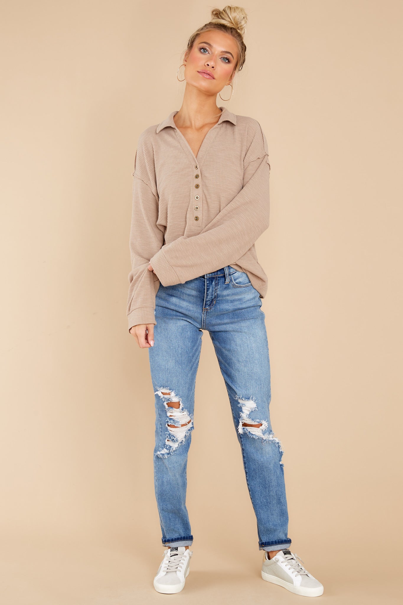 Climbing Higher Light Mocha Top