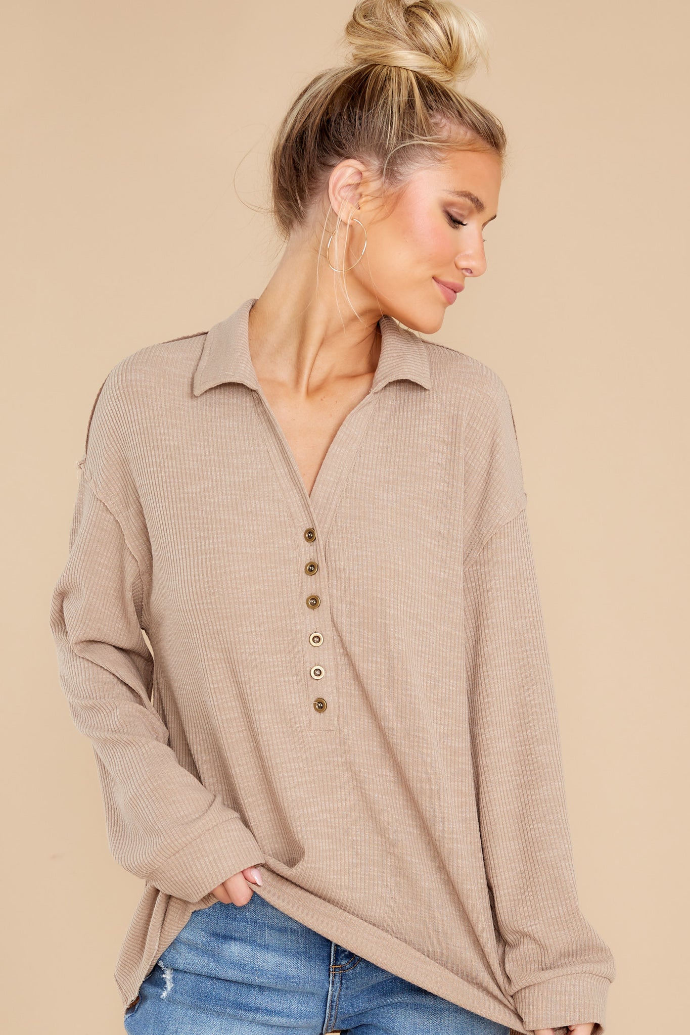 Climbing Higher Light Mocha Top