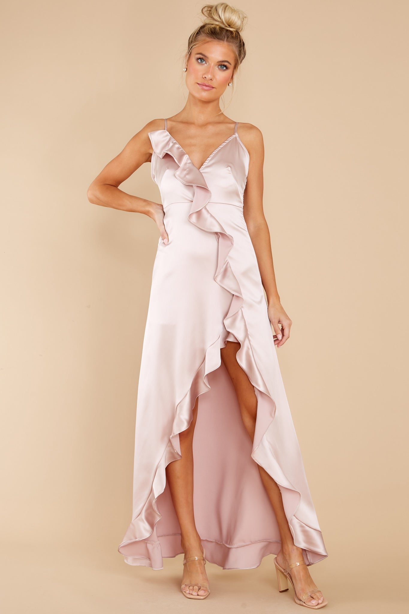 For The Girls Blush Pink Maxi Dress