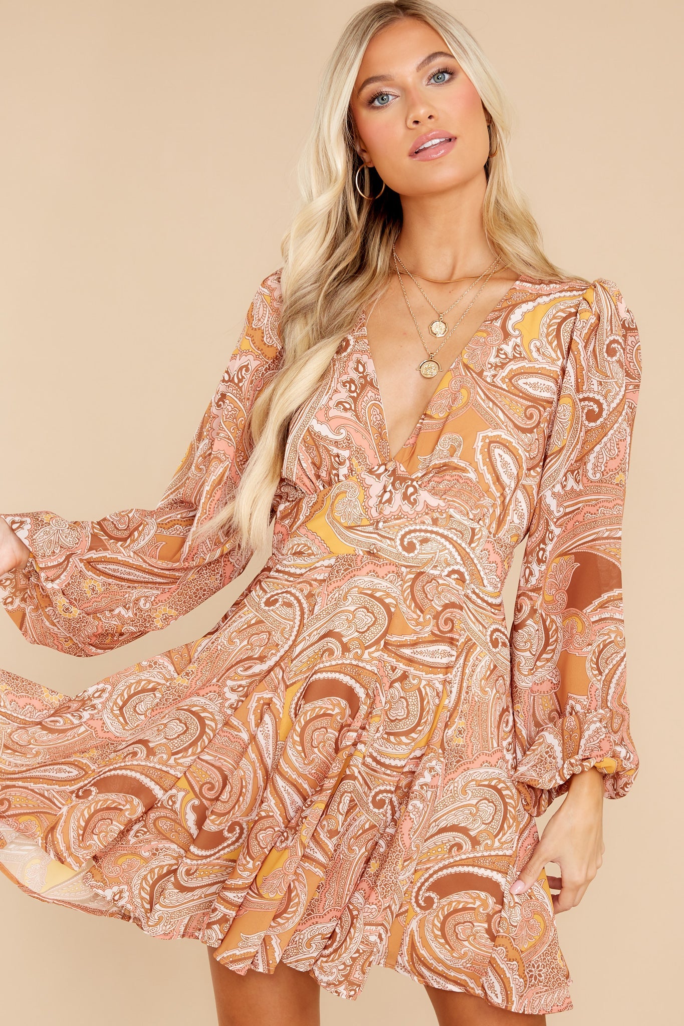 Sunset Avenue Clay Multi Print Dress