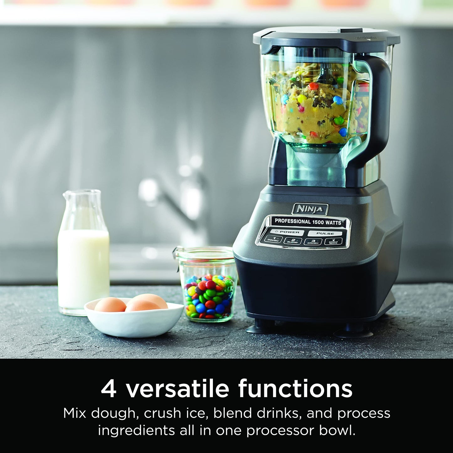 Ninja BL770AMZ Mega Kitchen System Food Processor 1500-Watt, Black