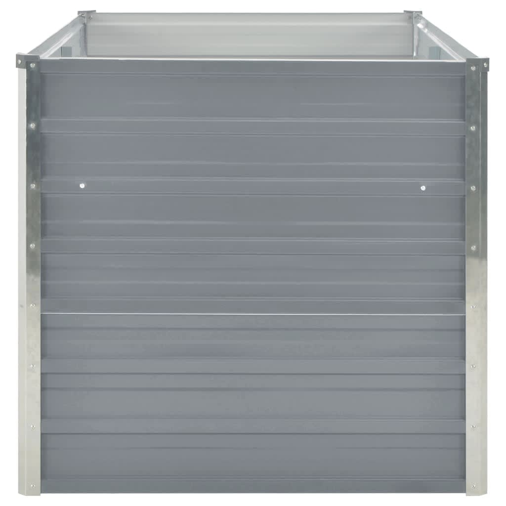 Hochbeet 160 x 80 x 77 cm Verzinkter Stahl Grau