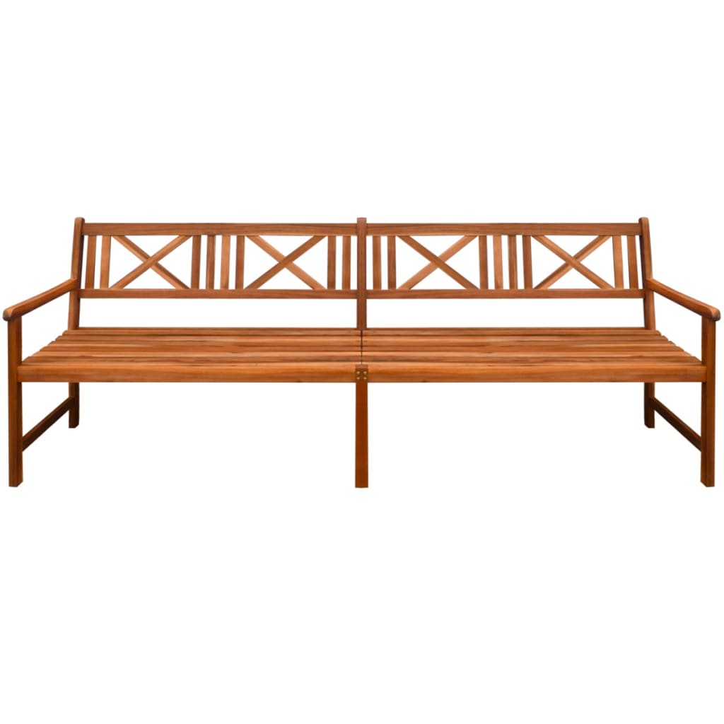 Gartenbank 240 cm Massivholz Akazie