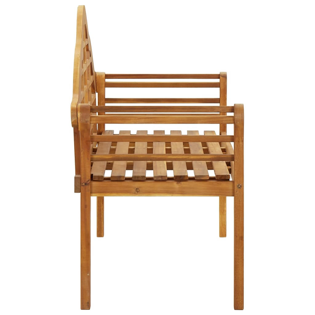 Gartenbank 135 cm Massivholz Akazie