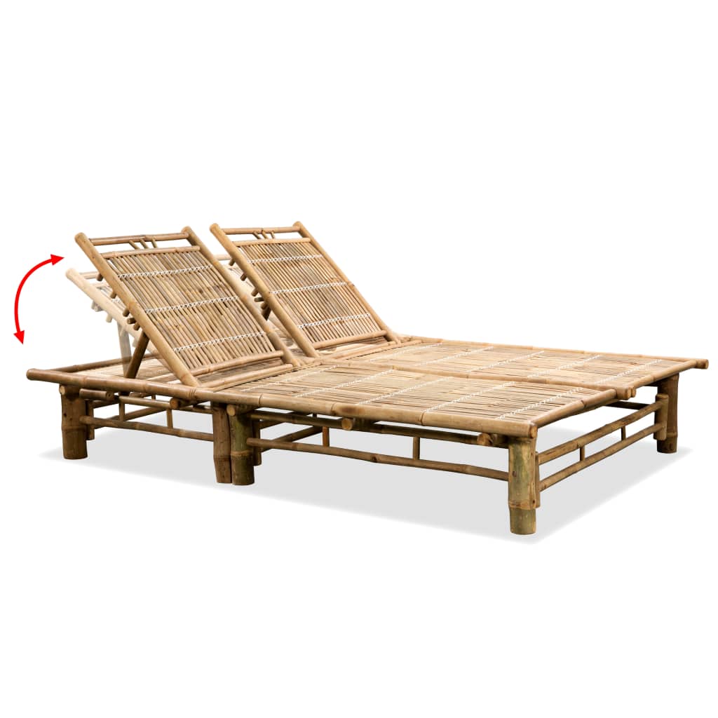 2-Personen-Sonnenliege Bambus