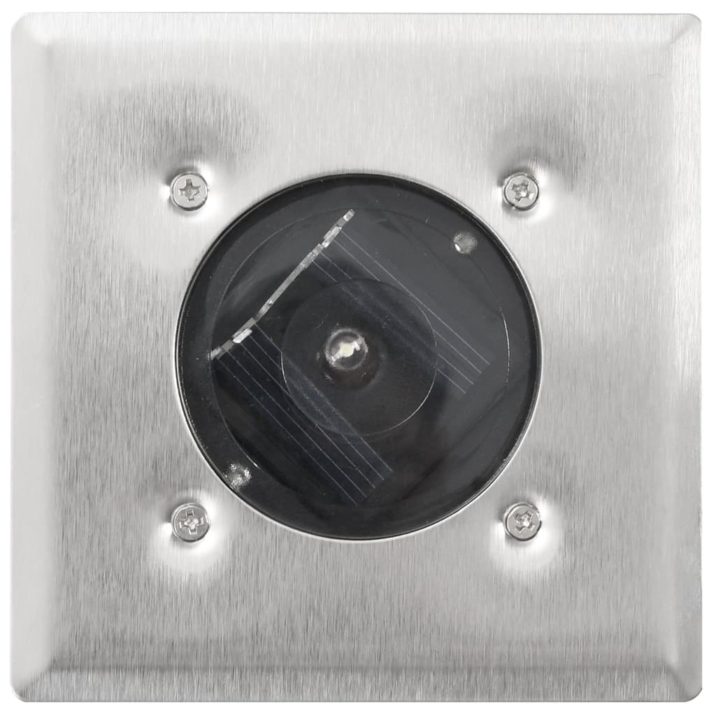 Solarlampe 6 x Quadrat Bodenbeleuchtung Gartenlampe LED