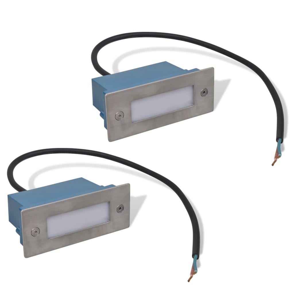 2 x LED Einbauleuchte Treppenleuchte 44 x 111 x 56 mm