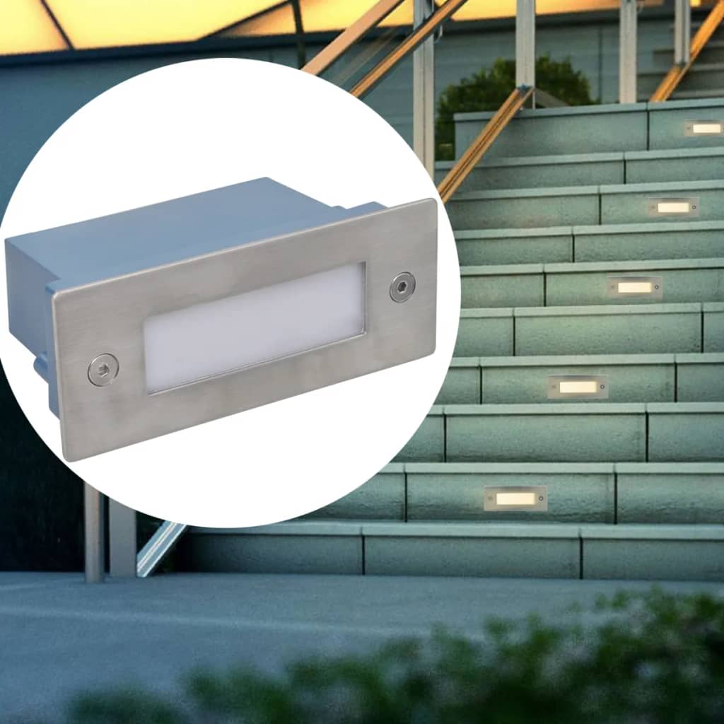 2 x LED Einbauleuchte Treppenleuchte 44 x 111 x 56 mm