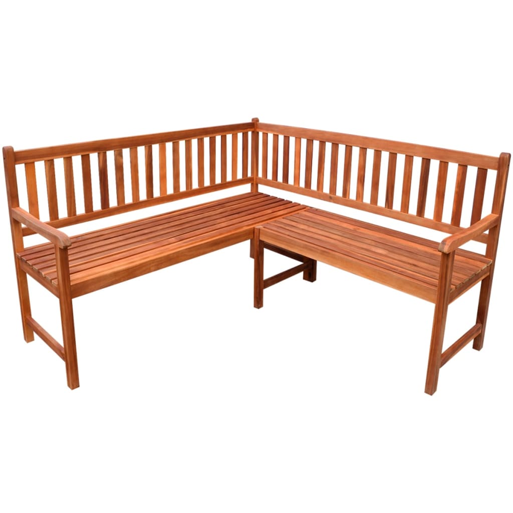 Garten-Eckbank 150 cm Massivholz Akazie
