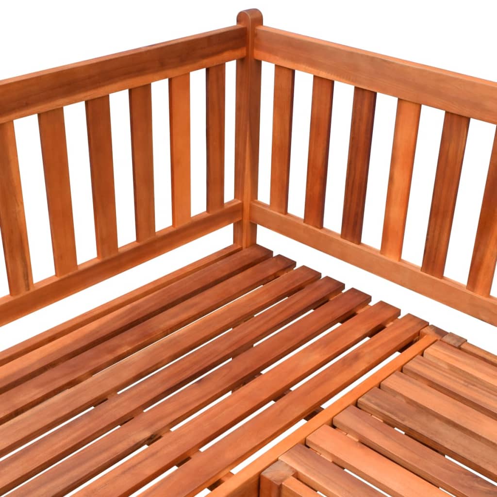 Garten-Eckbank 150 cm Massivholz Akazie
