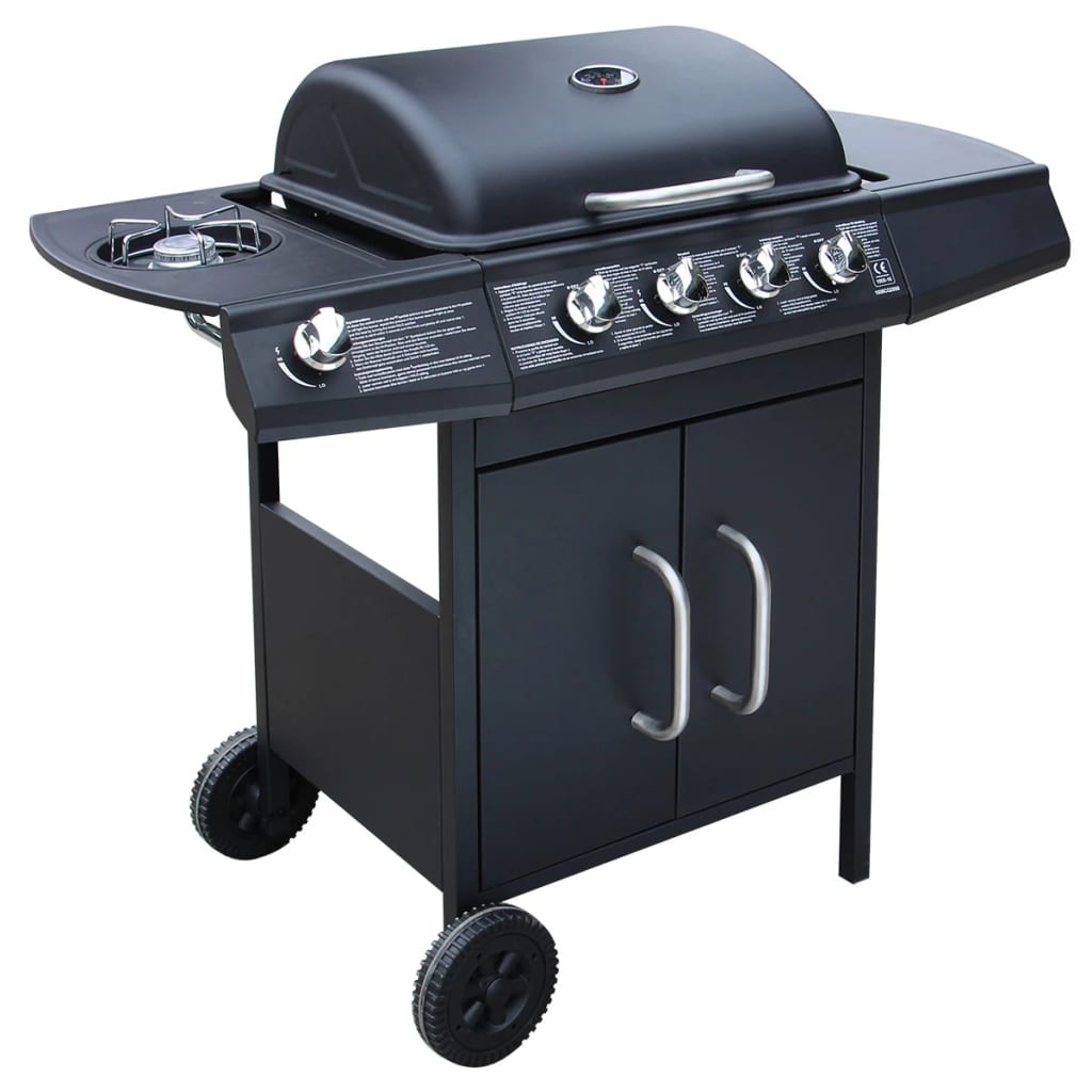 Gasgrill 4+1 Brenner Schwarz