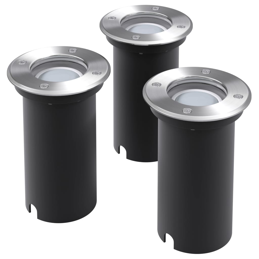 Outdoor LED-Bodenleuchten 3 Stk. Rund