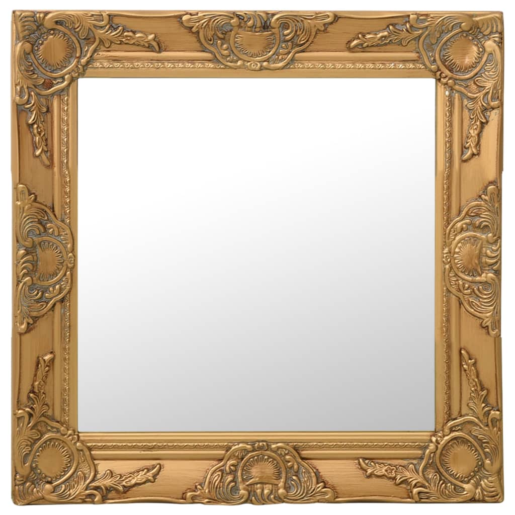 Wandspiegel im Barock-Stil 50 x 50 cm Golden