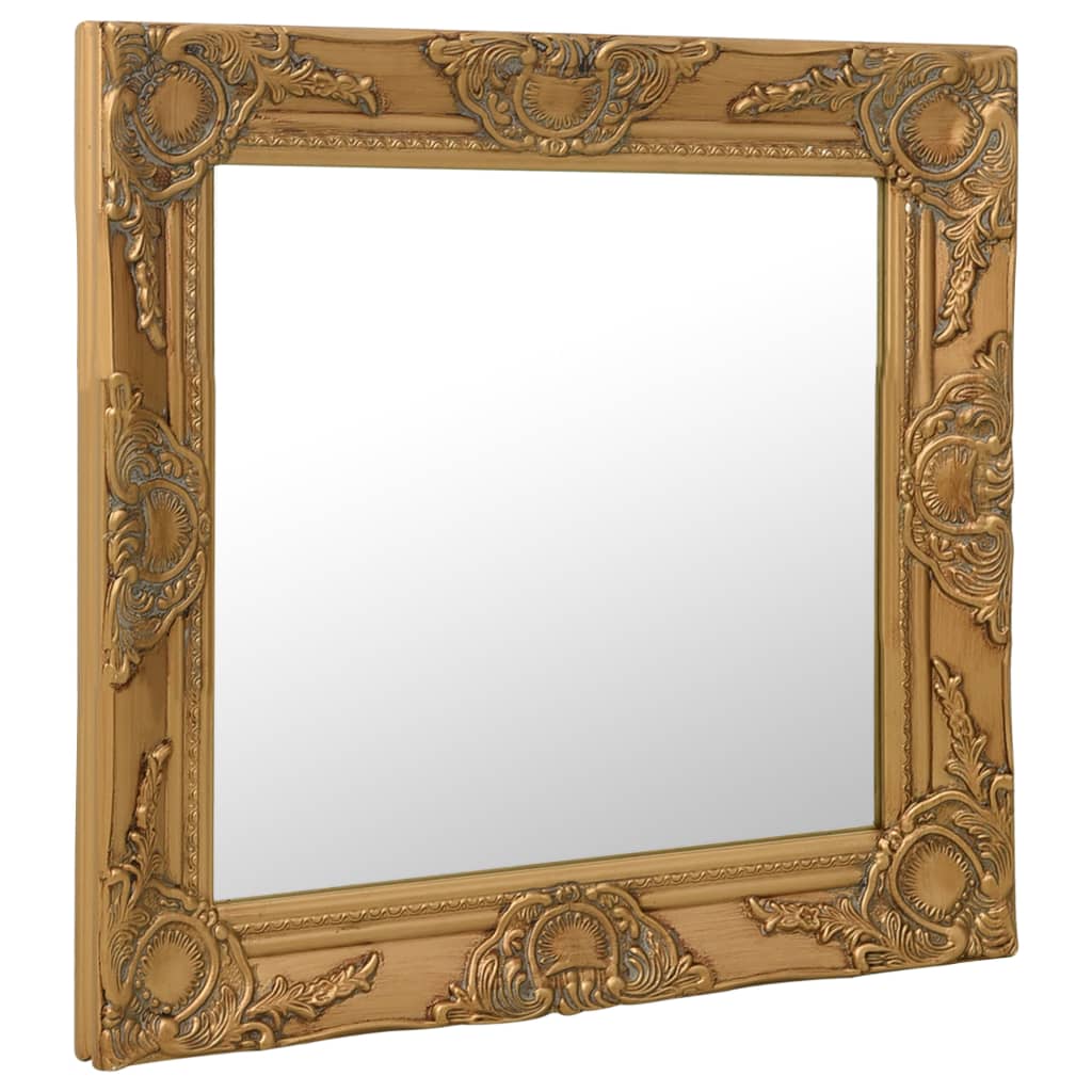 Wandspiegel im Barock-Stil 50 x 50 cm Golden