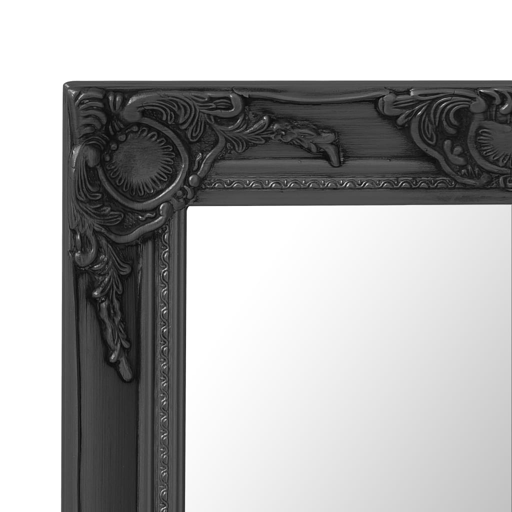 Wandspiegel im Barock-Stil 50 x 60 cm Schwarz