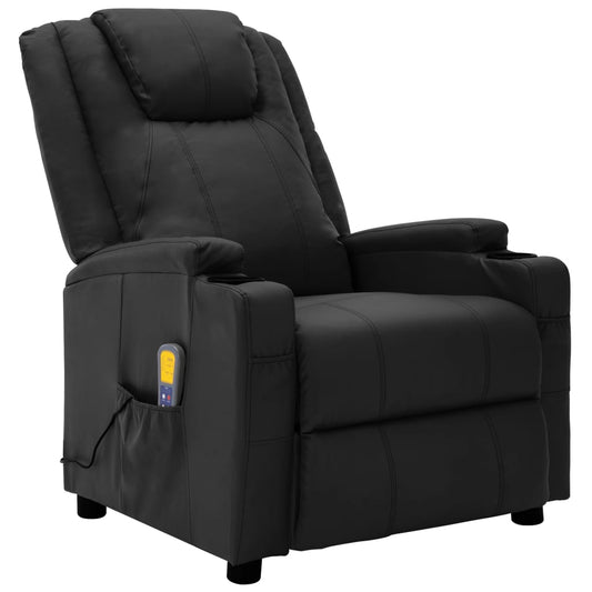 Massagesessel Schwarz Kunstleder